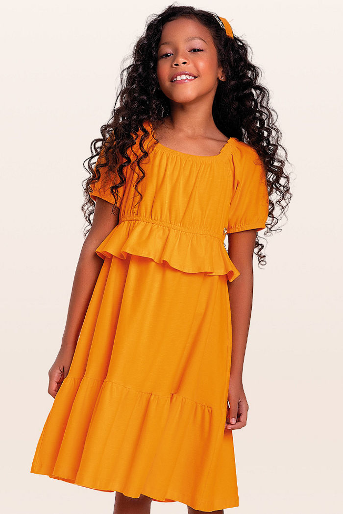 Vestido em cotton flamê