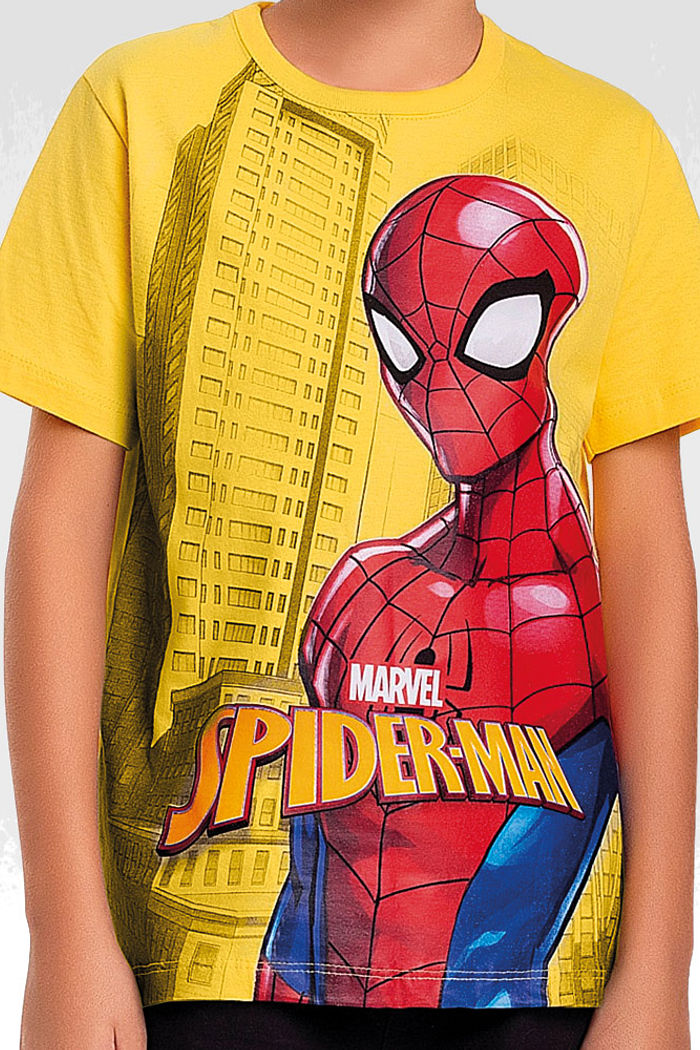 Camiseta meia malha homem-aranha