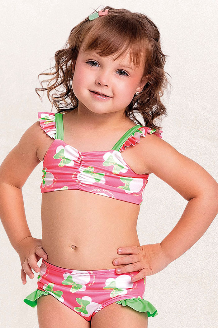 Conjunto biquíni top e calcinha minnie