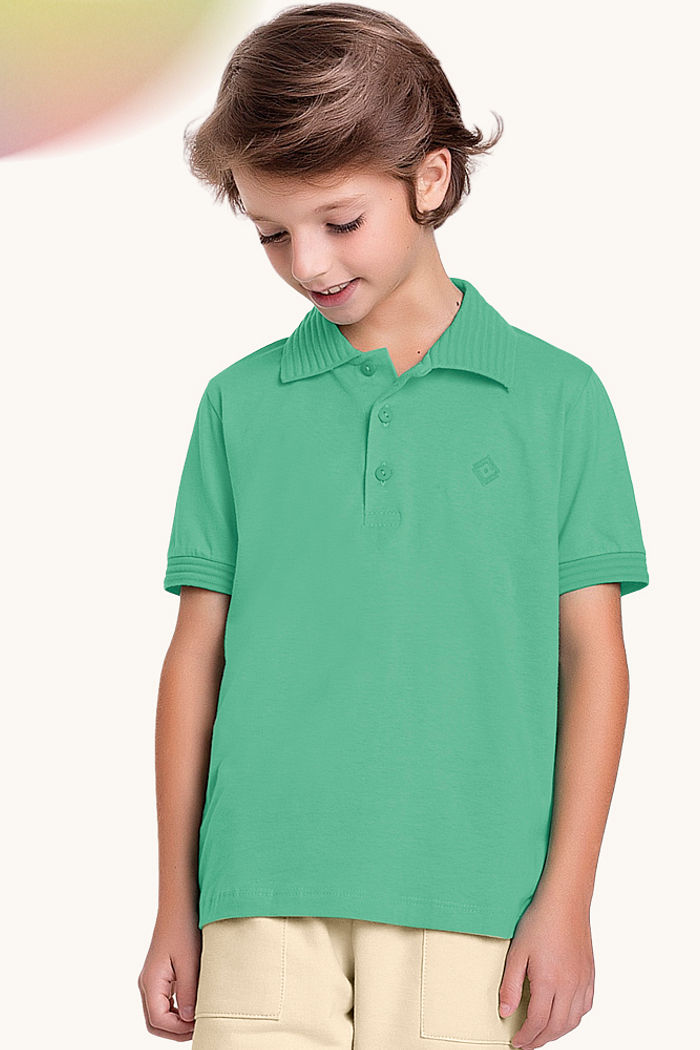 Camisa polo em meia malha minimalista