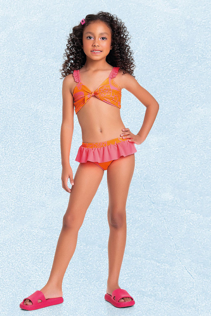 Conjunto biquíni top e calcinha com forro em cotton poliéster