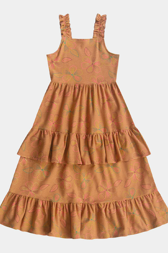 Vestido midi de flores