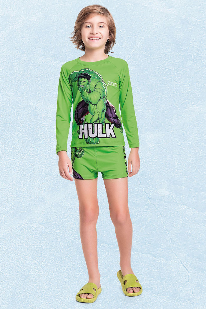 Camiseta manga longa em cotton poliéster Os Vingadores