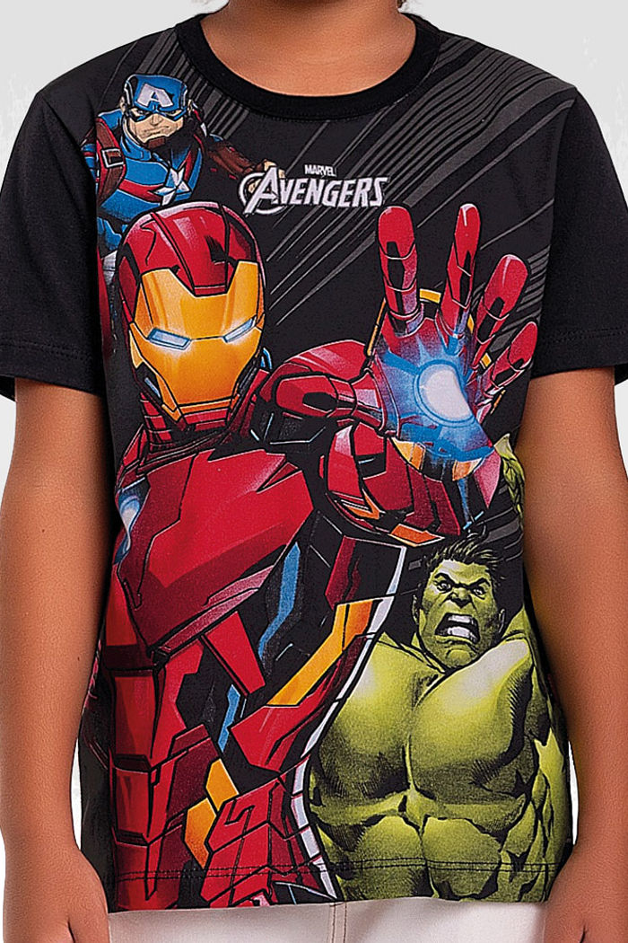 Camiseta em meia malha Avengers