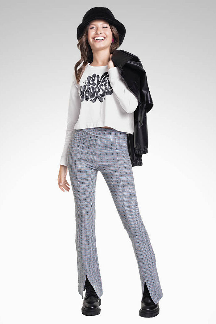 Calça em stretch denim