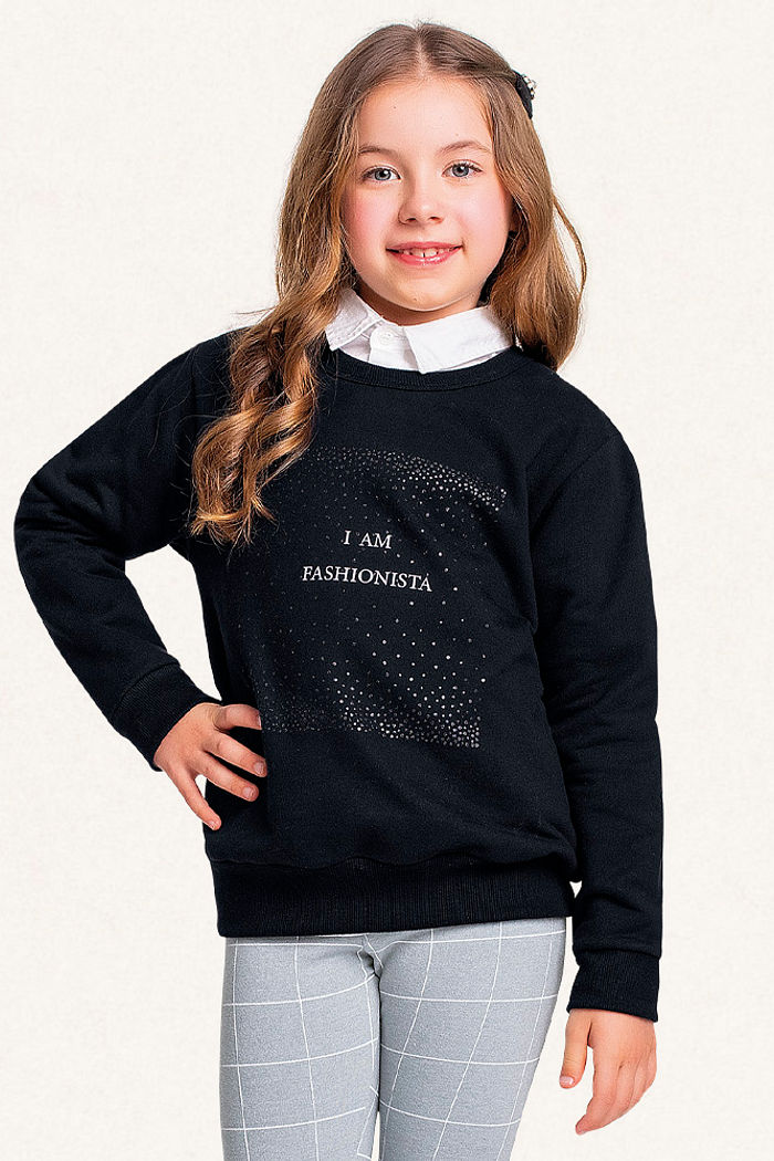 Conjunto blusão em moletom e legging xadrez em molecotton molinê fashionista