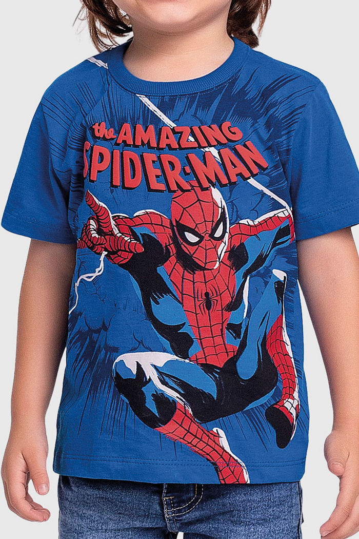 Camiseta em meia malha spider-man