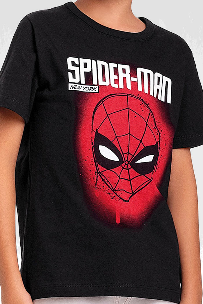 Camiseta em meia malha homem-aranha