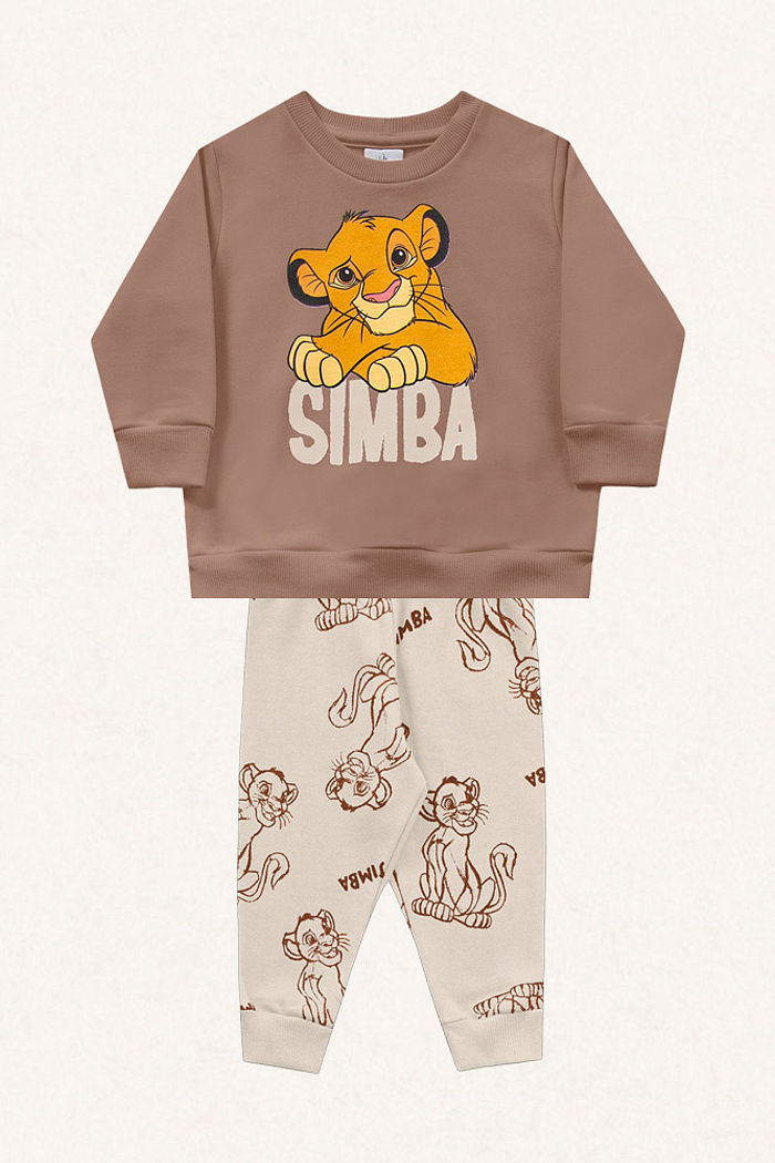 Conjunto blusão e calça em moletom Simba