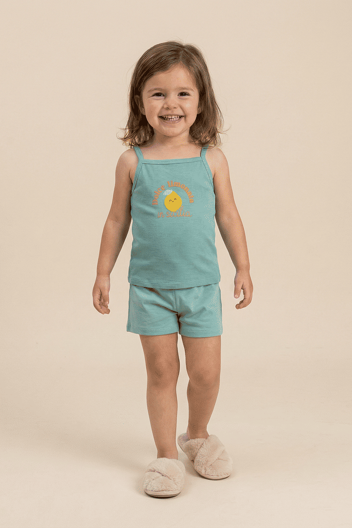 Conjunto pijama regata e shorts