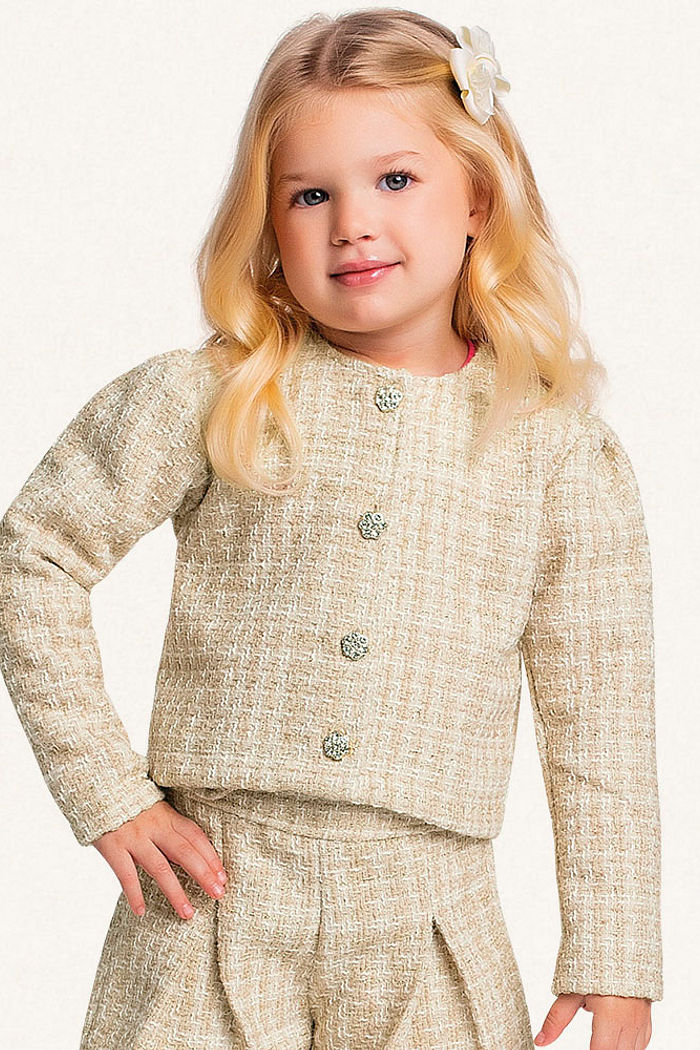 Casaco aberto em Tweed