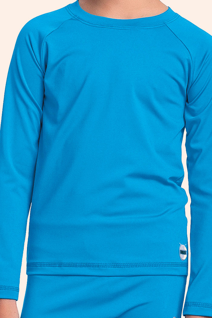 Camiseta manga longa em cotton poliéster