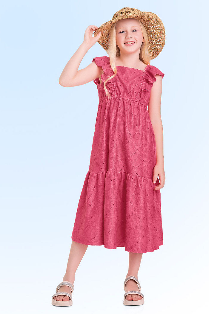 Vestido midi em laise