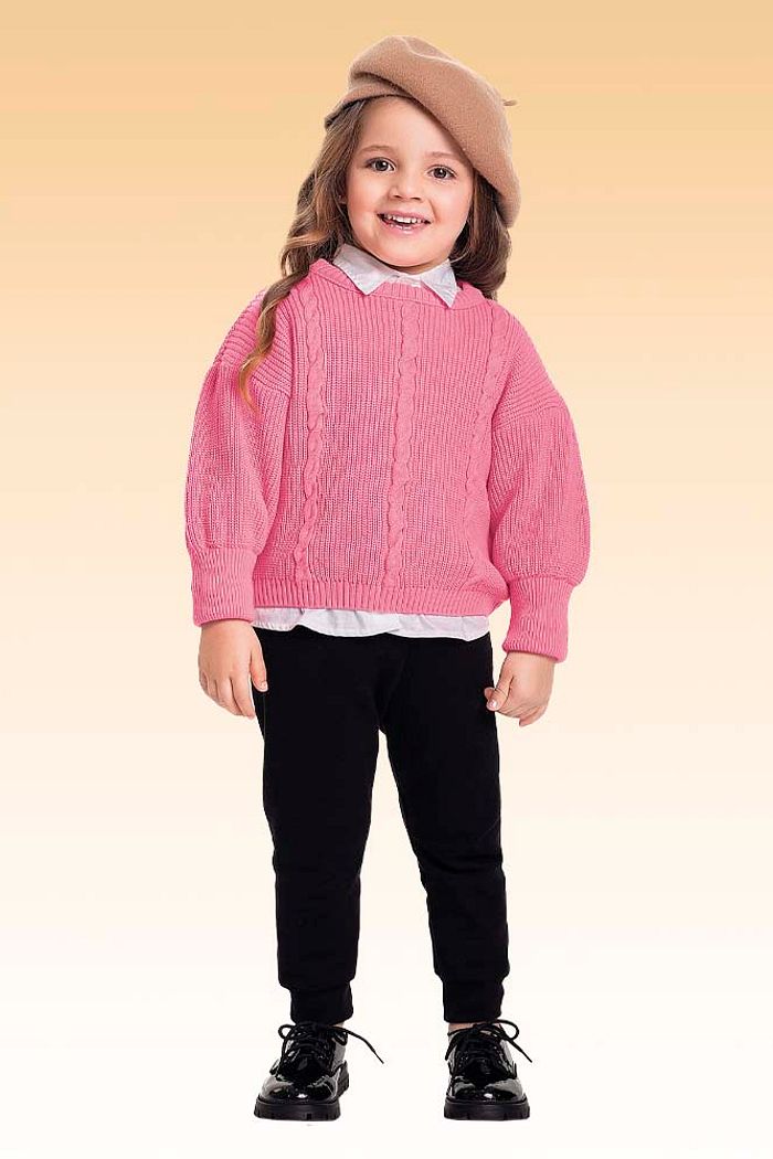 Casaco fechado em tricot