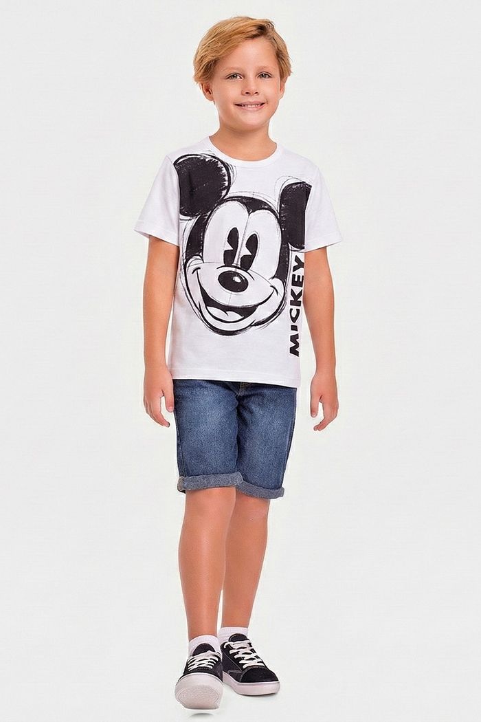 Camiseta manga curta infantil Mickey
