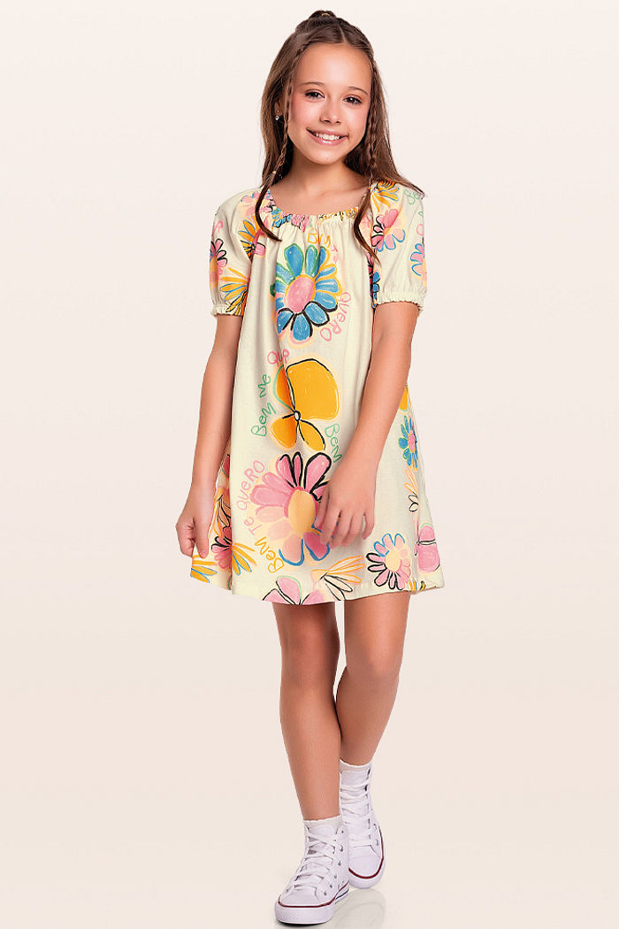 Vestido em meia malha bem me quer