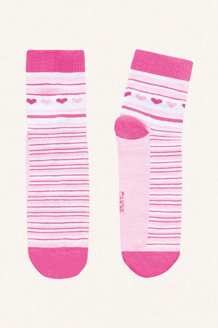 Meia cano curto listras