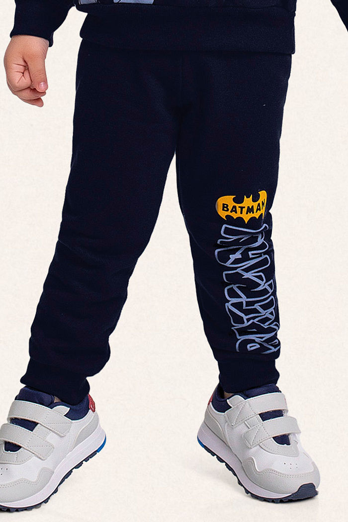 Conjunto blusão com capuz e calça em moletom Batman