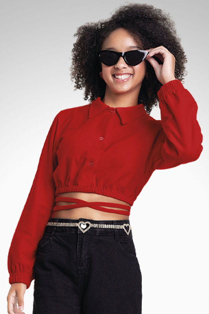 Camisa manga longa em malha florence