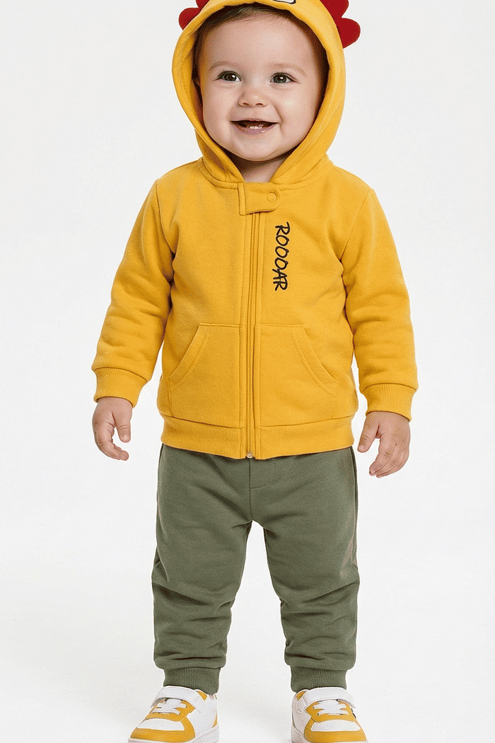 Conjunto jaqueta e calça em moletom