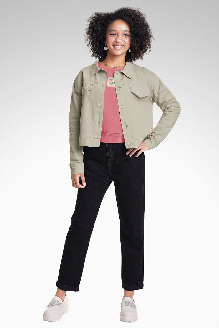 Jaqueta em sarja queen