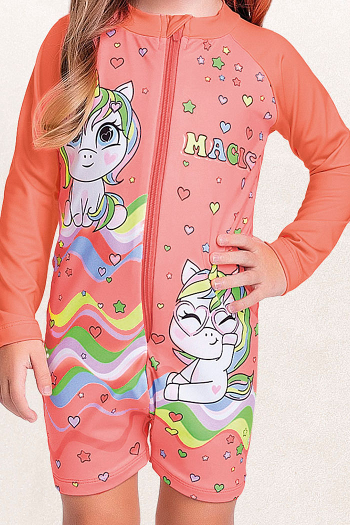 Macacão praia unicórnio