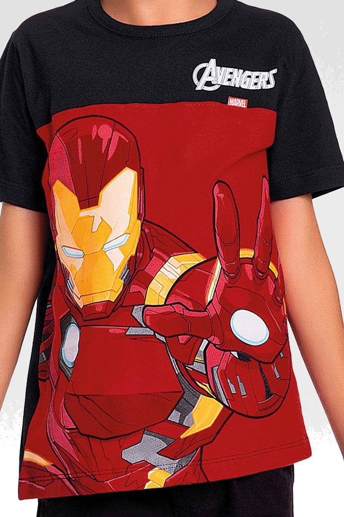 Camiseta em meia malha Vingadores