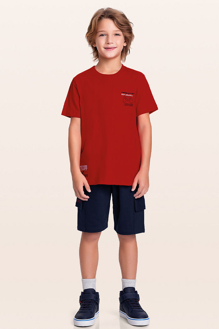 Conjunto camiseta e bermuda game digital