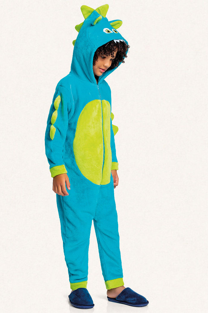 Kigurumi monstro em tecido fleece