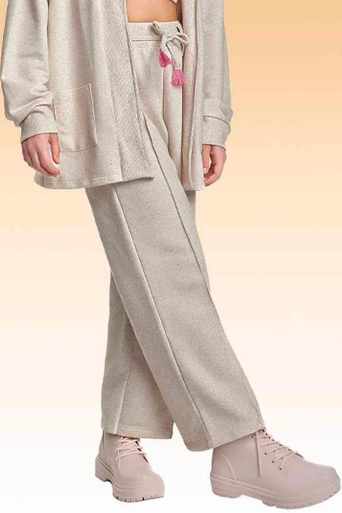 Calça em moletinho linho