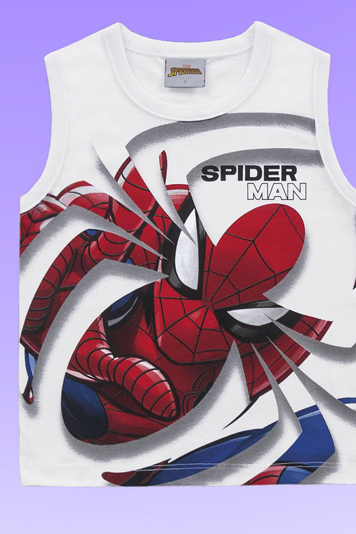 Regata em meia malha Homem-aranha