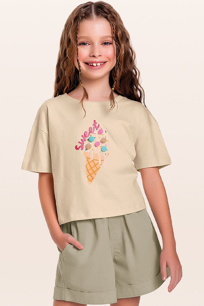 Blusa em meia malha poá fashion