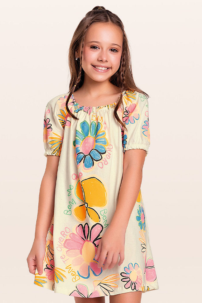 Vestido em meia malha bem me quer