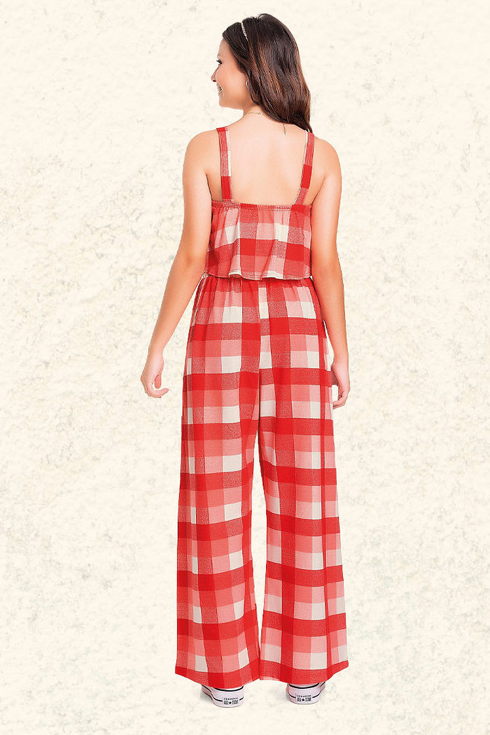 Conjunto top e calça em malha florence