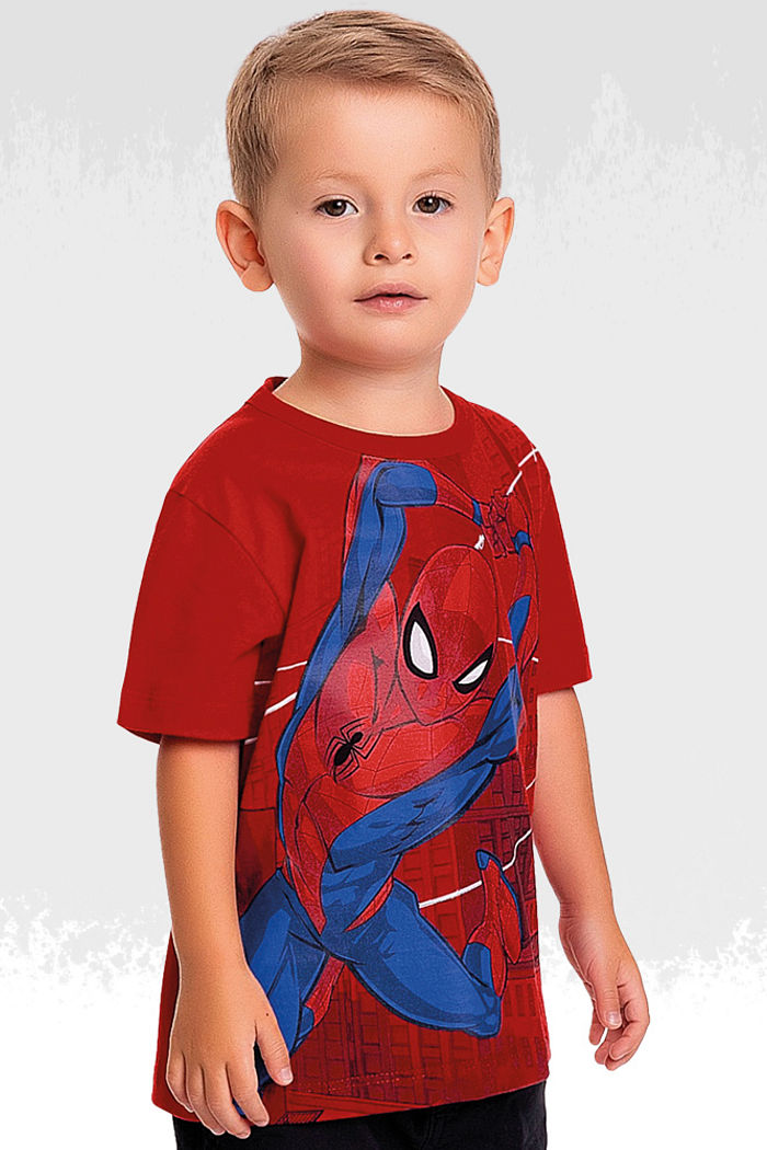Camiseta spiderman meia malha