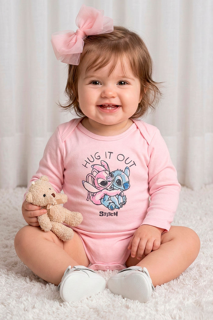 Body manga longa Lilo & Stitch