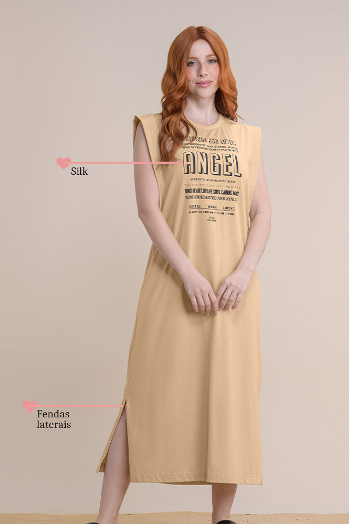 Vestido midi em meia malha