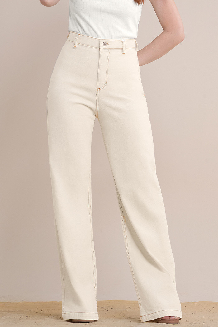 Calça jeans wide leg off white