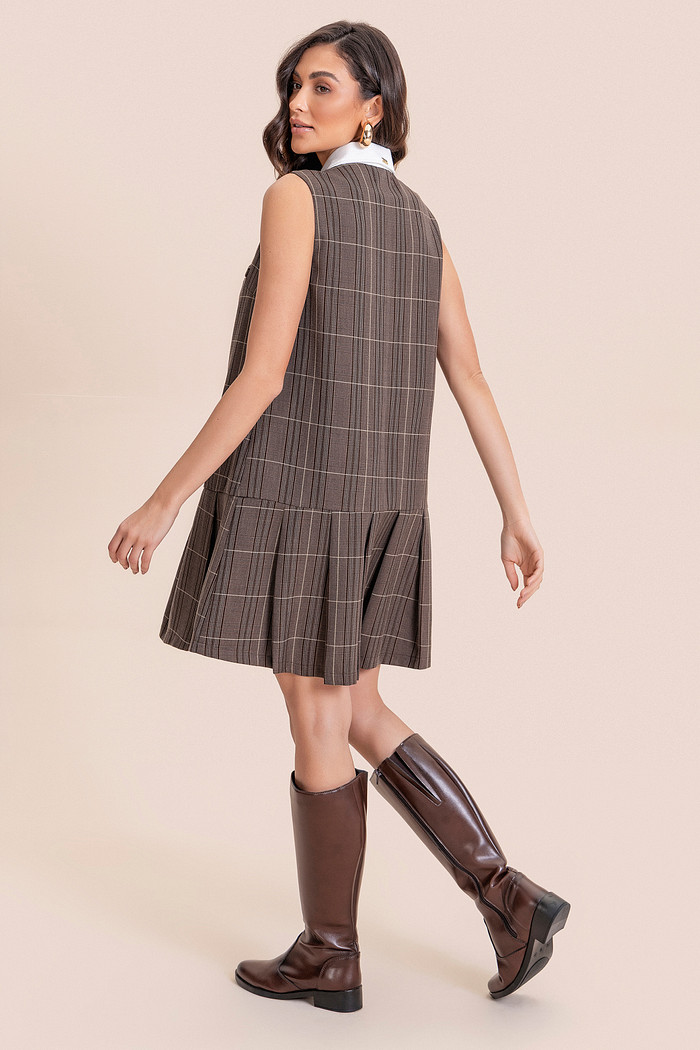 Vestido curto xadrez Angel
