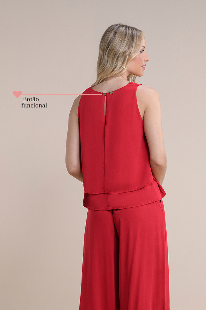 Blusa regata lisa em viscose