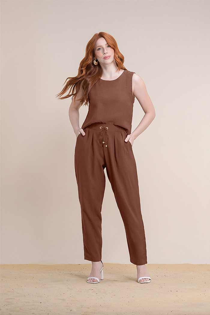 Calça reta alfaiataria Angel