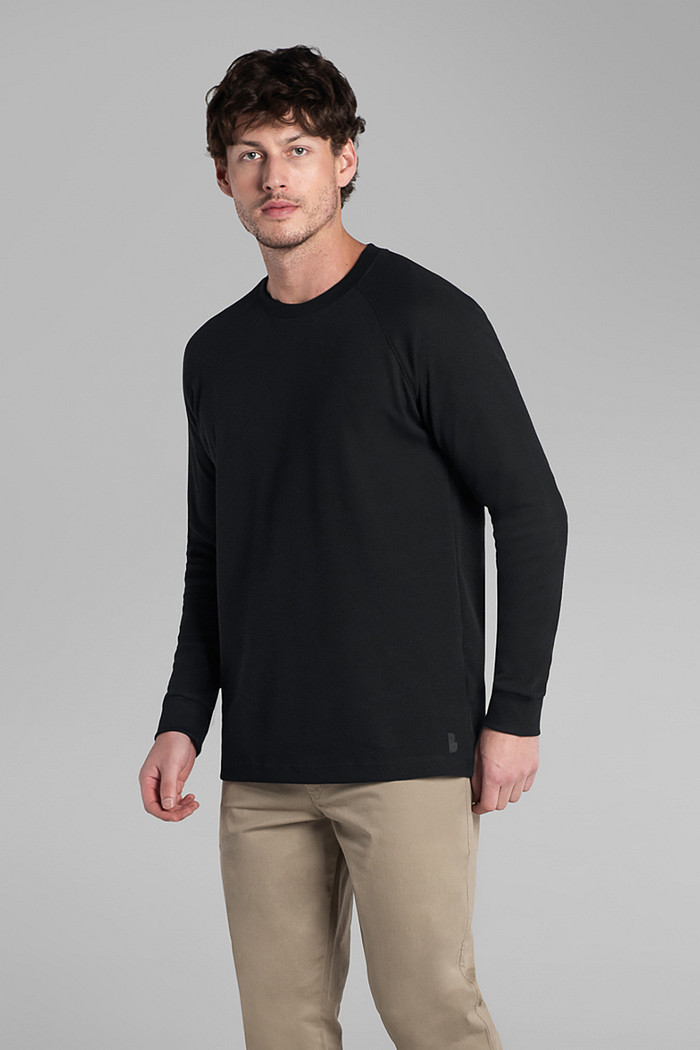 Camiseta manga longa malha waffle Aurus