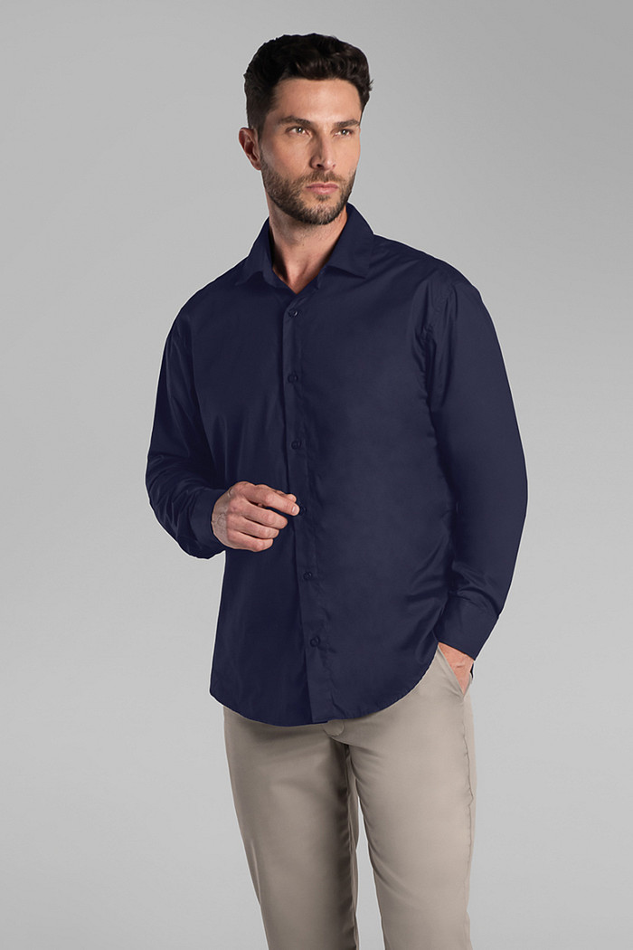 Camiseta manga longa em tricoline Aurus