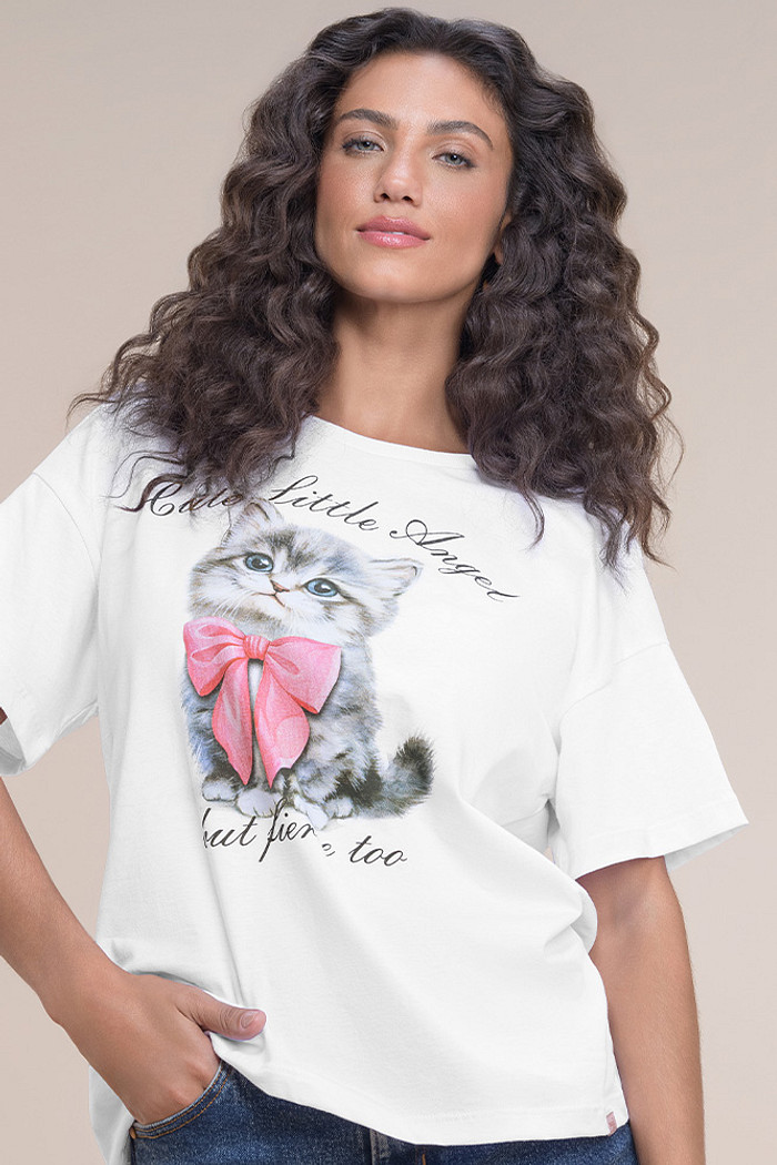 Blusa estampa gatinho