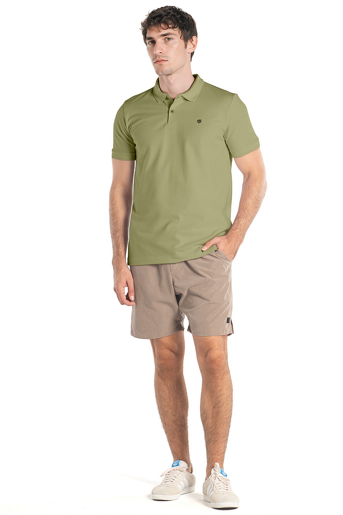 Camisa polo essence em malha piquet com elastano Aurus