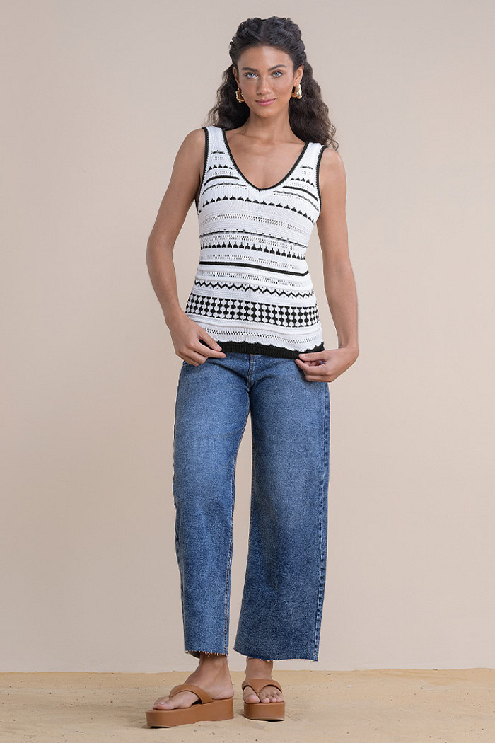 Blusa regata tricot