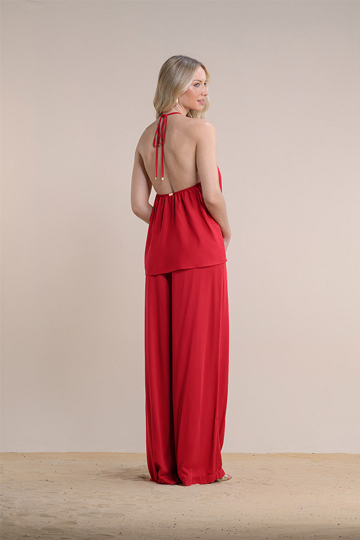 Blusa viscose lisa com amarração