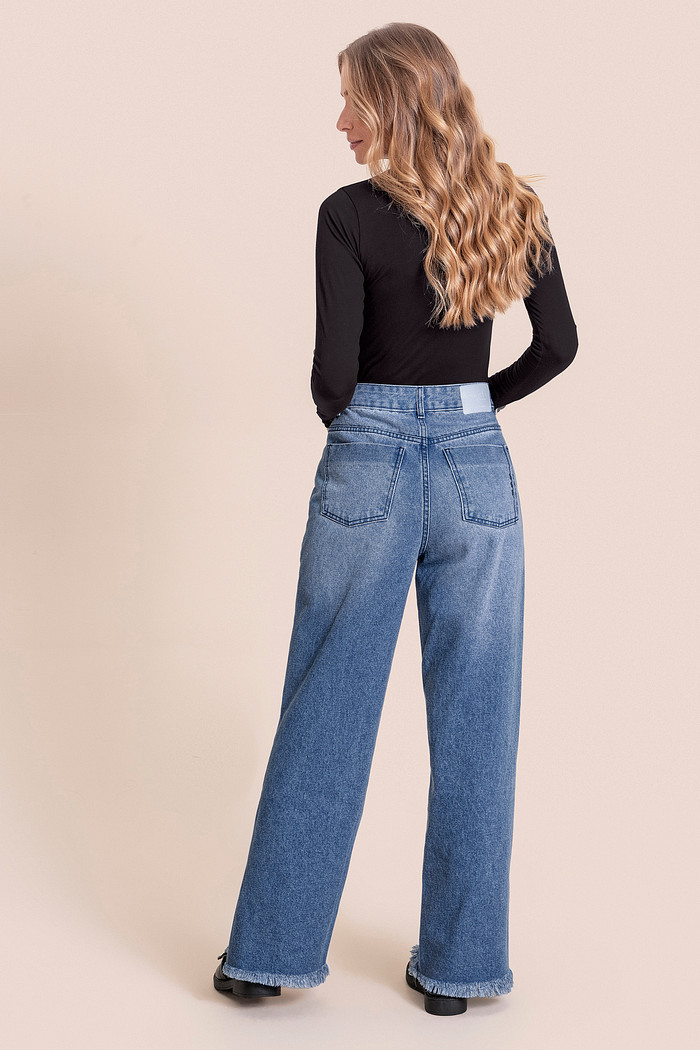 Calça wide leg Angel denim