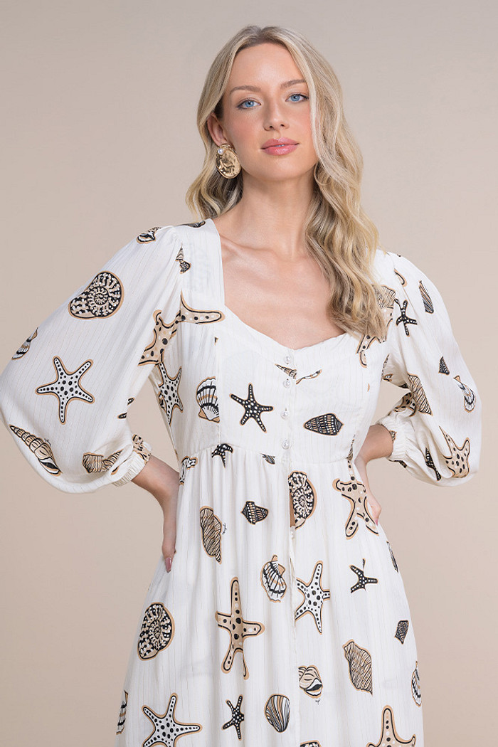 Blusa chemise em viscose com lurex