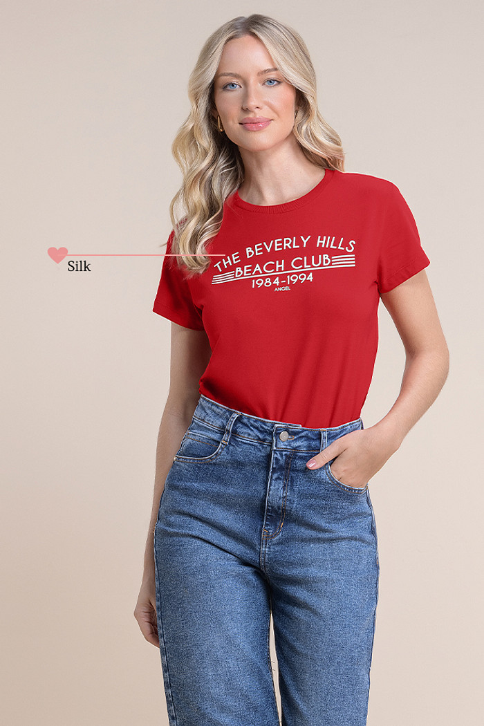 Blusa beach club com silk